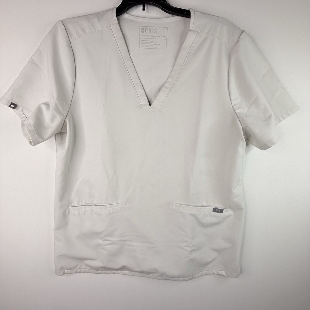 figs scrubs top women white Technical Collection XL